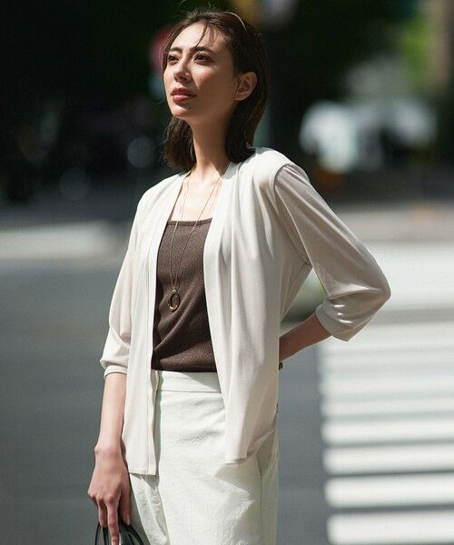 L size ONWARD(大きいサイズ) / エルサイズオンワード タンクトップ | 【WEB限定カラーあり・洗える】 ブロードステッチリブ タンクトップ | 詳細15