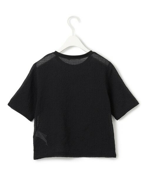 L size ONWARD(大きいサイズ) / エルサイズオンワード カットソー | 【洗える】 シャイニーサッカー クロップドトップス | 詳細6