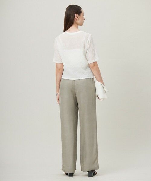 L size ONWARD(大きいサイズ) / エルサイズオンワード カットソー | 【洗える】 シャイニーサッカー クロップドトップス | 詳細13