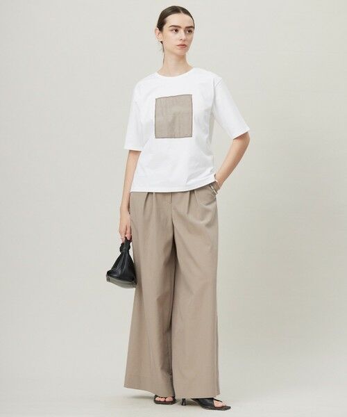 L size ONWARD(大きいサイズ) / エルサイズオンワード カットソー | 【日本製・接触冷感・UVケア・洗える】ペイズリーレノクロス TEE | 詳細1