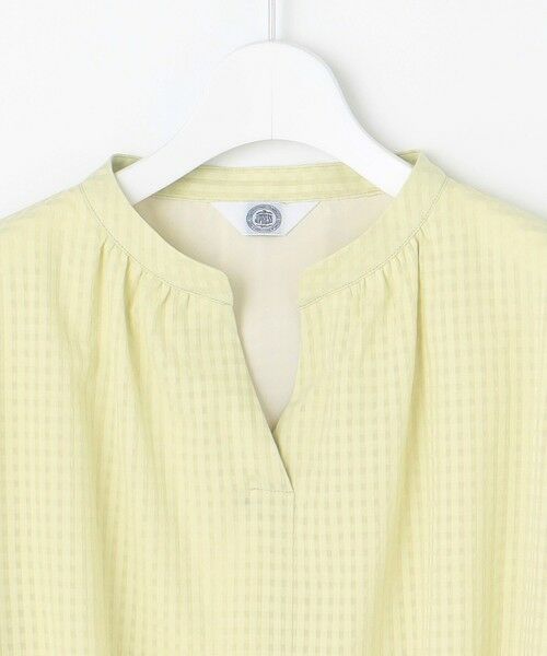 L size ONWARD(大きいサイズ) / エルサイズオンワード カットソー | 【洗える】コットンブレンドチェック バンドカラー カットソー | 詳細7