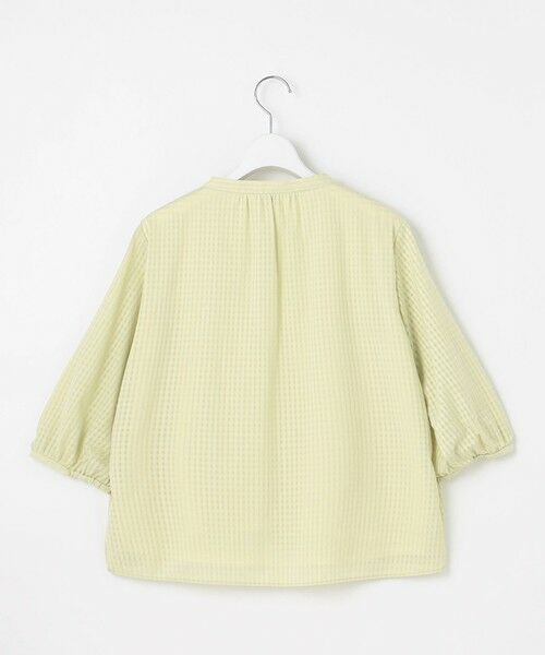 L size ONWARD(大きいサイズ) / エルサイズオンワード カットソー | 【洗える】コットンブレンドチェック バンドカラー カットソー | 詳細6