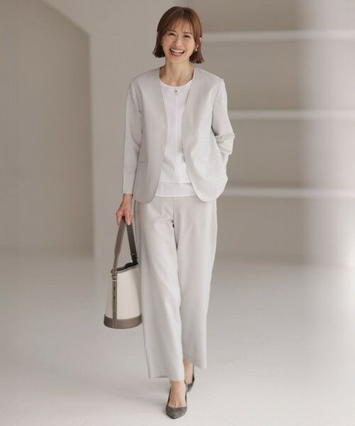 L size ONWARD(大きいサイズ) / エルサイズオンワード カットソー | 【洗える】トリコットジャージー カットソー | 詳細1