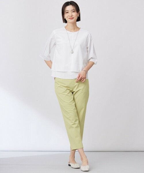 L size ONWARD(大きいサイズ) / エルサイズオンワード カットソー | 【洗える】トリコットジャージー カットソー | 詳細3