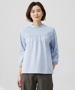 L size ONWARD(大きいサイズ) / エルサイズオンワード カットソー | 【洗える】プレーティングジャージー モックネックカットソー