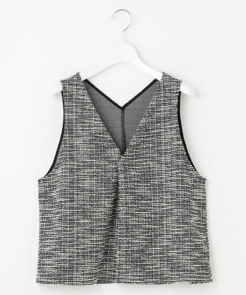 L size ONWARD(大きいサイズ) / エルサイズオンワード ベスト | ラメツイード ビスチェ | 詳細4