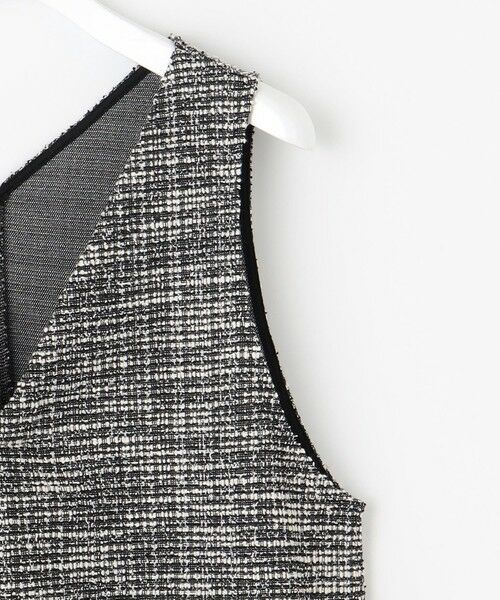 L size ONWARD(大きいサイズ) / エルサイズオンワード ベスト | ラメツイード ビスチェ | 詳細7
