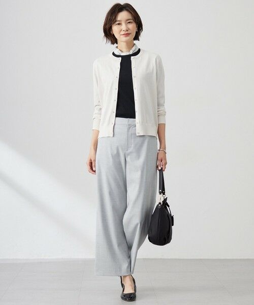 L size ONWARD(大きいサイズ) / エルサイズオンワード カットソー | リブ クルーネック カットソー | 詳細14