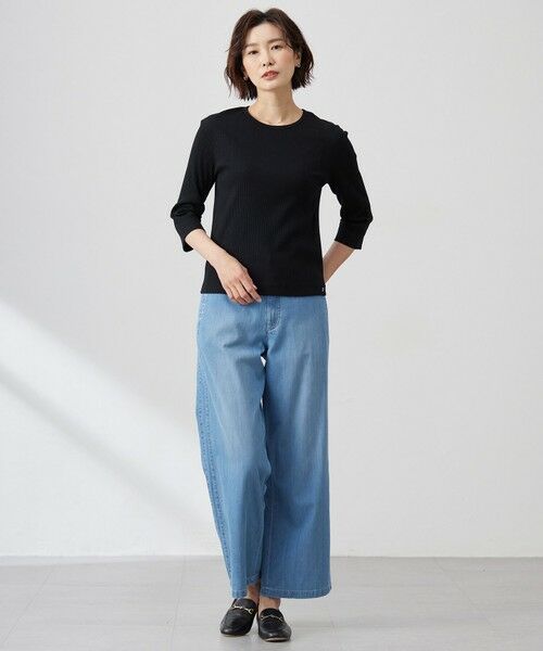L size ONWARD(大きいサイズ) / エルサイズオンワード カットソー | リブ クルーネック カットソー | 詳細15