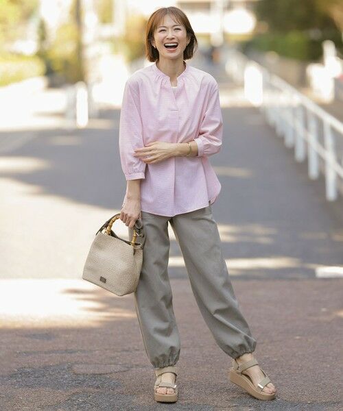 L size ONWARD(大きいサイズ) / エルサイズオンワード タンクトップ | リブ ノースリーブ カットソー | 詳細1