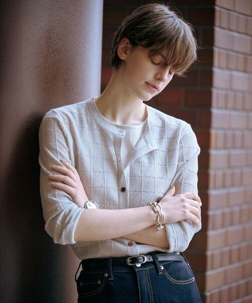 L size ONWARD(大きいサイズ) / エルサイズオンワード タンクトップ | リブ ノースリーブ カットソー | 詳細13