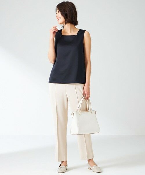 L size ONWARD(大きいサイズ) / エルサイズオンワード タンクトップ | 【洗える】サテン2WAY タンクトップ | 詳細7