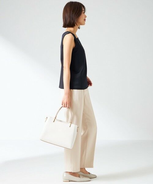 L size ONWARD(大きいサイズ) / エルサイズオンワード タンクトップ | 【洗える】サテン2WAY タンクトップ | 詳細8