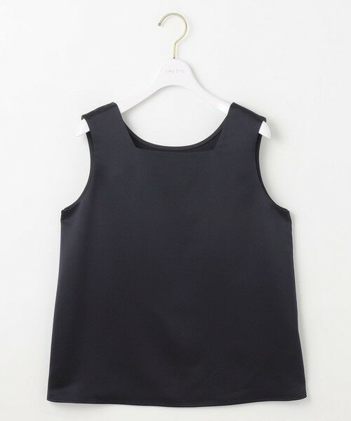 L size ONWARD(大きいサイズ) / エルサイズオンワード タンクトップ | 【洗える】サテン2WAY タンクトップ | 詳細10
