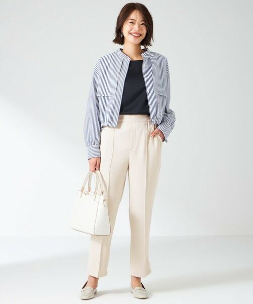 L size ONWARD(大きいサイズ) / エルサイズオンワード タンクトップ | 【洗える】サテン2WAY タンクトップ | 詳細6