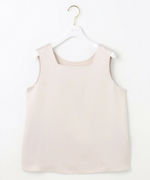 L size ONWARD(大きいサイズ) / エルサイズオンワード タンクトップ | 【洗える】サテン2WAY タンクトップ | 詳細14