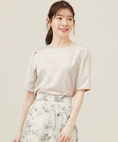 L size ONWARD(大きいサイズ) / エルサイズオンワード カットソー | 【洗える】サテン プルオーバー