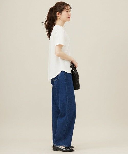 L size ONWARD(大きいサイズ) / エルサイズオンワード カットソー | 【洗える】ベーシックロゴ刺繍 Tシャツ | 詳細3