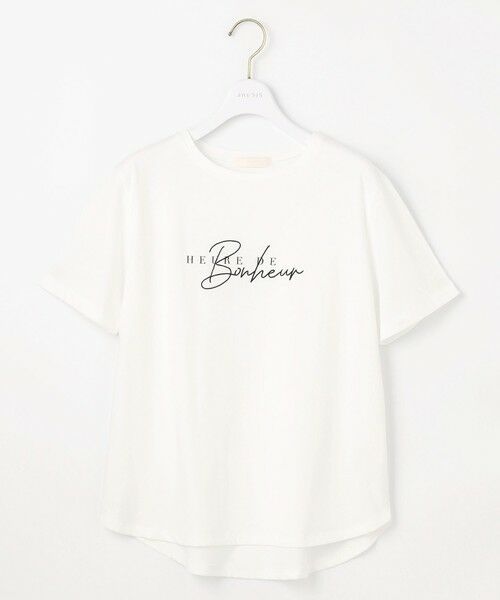 L size ONWARD(大きいサイズ) / エルサイズオンワード カットソー | 【洗える】ベーシックロゴ刺繍 Tシャツ | 詳細5