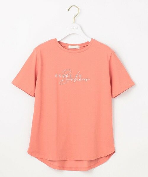 L size ONWARD(大きいサイズ) / エルサイズオンワード カットソー | 【洗える】ベーシックロゴ刺繍 Tシャツ | 詳細8