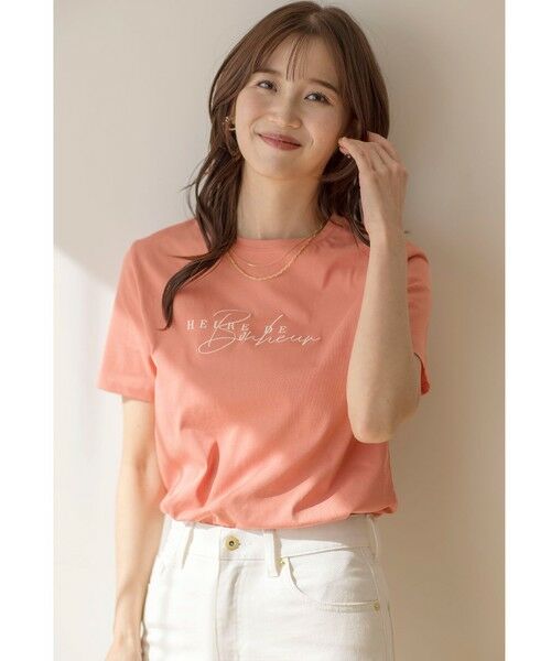 L size ONWARD(大きいサイズ) / エルサイズオンワード カットソー | 【洗える】ベーシックロゴ刺繍 Tシャツ | 詳細7