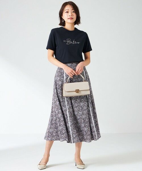 L size ONWARD(大きいサイズ) / エルサイズオンワード カットソー | 【洗える】ベーシックロゴ刺繍 Tシャツ | 詳細15