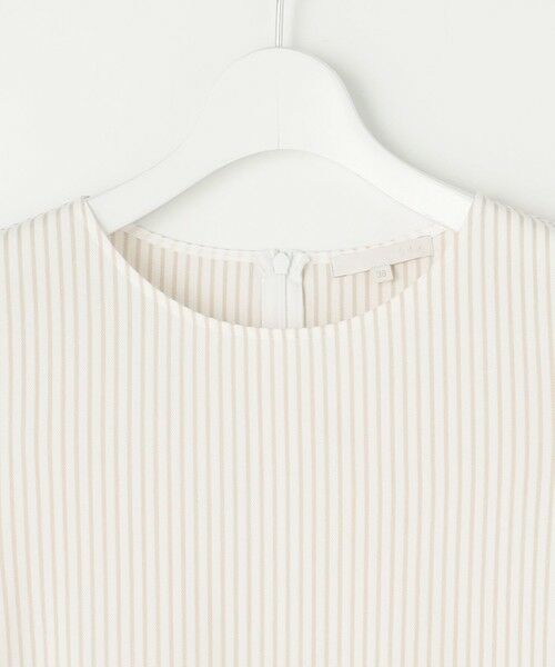 L size ONWARD(大きいサイズ) / エルサイズオンワード カットソー | 【接触冷感・UVカット・洗える】ストライプコットンハイゲージフレアスリーブ カットソー | 詳細8