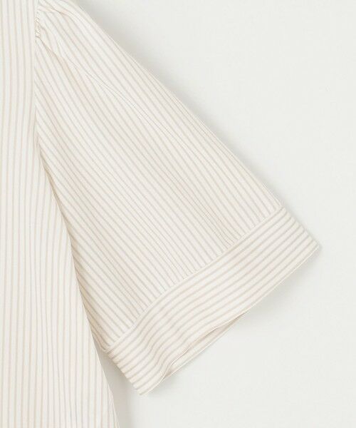 L size ONWARD(大きいサイズ) / エルサイズオンワード カットソー | 【接触冷感・UVカット・洗える】ストライプコットンハイゲージフレアスリーブ カットソー | 詳細9