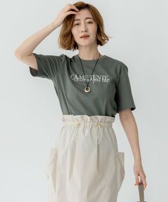 L size ONWARD(大きいサイズ) / エルサイズオンワード カットソー | 【洗える】CA ME TENTE ロゴ TEE