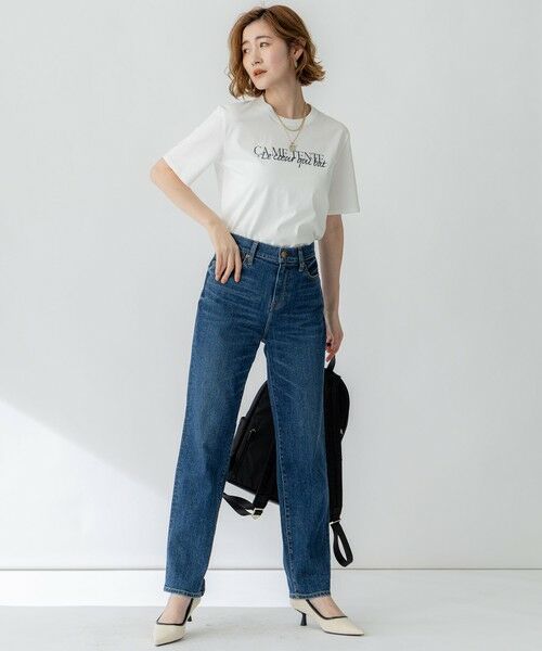 L size ONWARD(大きいサイズ) / エルサイズオンワード カットソー | 【洗える】CA ME TENTE ロゴ TEE | 詳細1