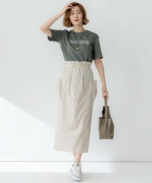 L size ONWARD(大きいサイズ) / エルサイズオンワード カットソー | 【洗える】CA ME TENTE ロゴ TEE | 詳細10