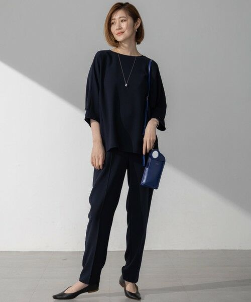 L size ONWARD(大きいサイズ) / エルサイズオンワード カットソー | 【吸水速乾/UVカット/接触冷感】ストレッチジョーゼット ドルマン カットソー | 詳細12