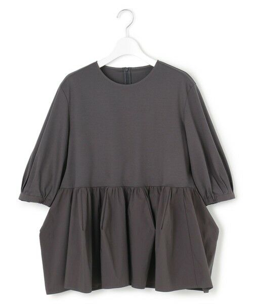 L size ONWARD(大きいサイズ) / エルサイズオンワード カットソー | 【GLOW8月号掲載/洗える】ランダムフリルジャージー ペプラム カットソー | 詳細6