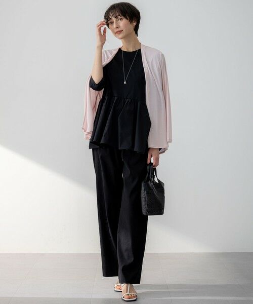 L size ONWARD(大きいサイズ) / エルサイズオンワード カットソー | 【GLOW8月号掲載/洗える】ランダムフリルジャージー ペプラム カットソー | 詳細15