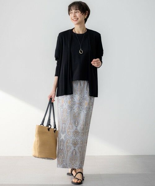 L size ONWARD(大きいサイズ) / エルサイズオンワード カットソー | 【GLOW6月号掲載/洗える】スビンギザコットン クロップド Tシャツ | 詳細6