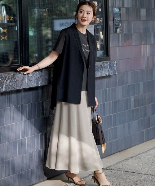 L size ONWARD(大きいサイズ) / エルサイズオンワード カットソー | 【洗える】カラーロゴ Tシャツ | 詳細8