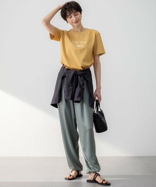 セール】 【洗える】カラーロゴ Tシャツ （カットソー）｜L size