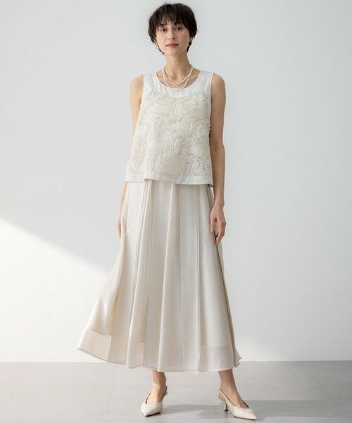 L size ONWARD(大きいサイズ) / エルサイズオンワード タンクトップ | 【新色追加/Oggi掲載】ミスティサテン タンクトップ | 詳細9