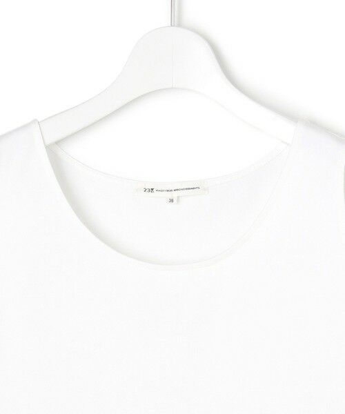 L size ONWARD(大きいサイズ) / エルサイズオンワード タンクトップ | 【洗える】ナチュラルコットンベア タフタコンビ タンクトップ | 詳細6