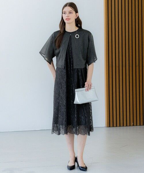 L size ONWARD(大きいサイズ) / エルサイズオンワード カーディガン・ボレロ | 【APPLAUDIR】グロッシーニット ボレロカーディガン | 詳細4