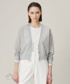 L size ONWARD(大きいサイズ) / エルサイズオンワード カーディガン・ボレロ | 【洗える】 シアーレイヤードカーディガン