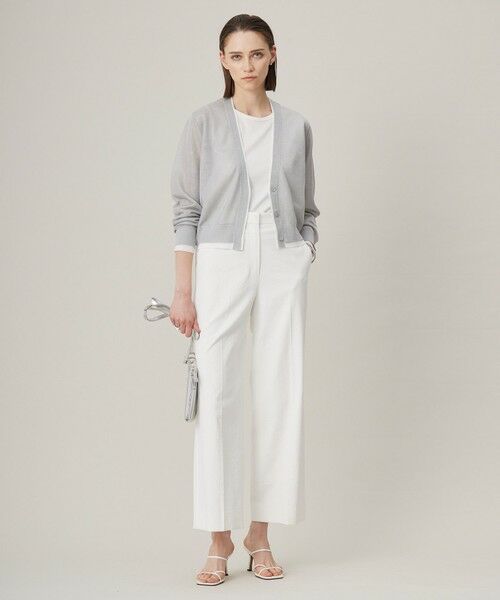 L size ONWARD(大きいサイズ) / エルサイズオンワード カーディガン・ボレロ | 【洗える】 シアーレイヤードカーディガン | 詳細6