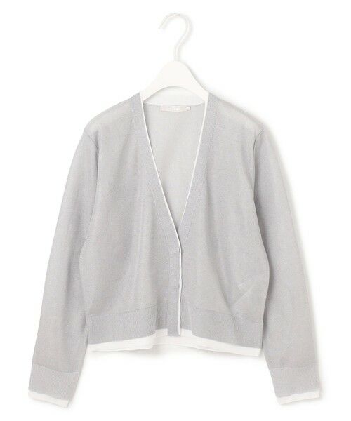 L size ONWARD(大きいサイズ) / エルサイズオンワード カーディガン・ボレロ | 【洗える】 シアーレイヤードカーディガン | 詳細9
