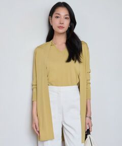 L size ONWARD(大きいサイズ) / エルサイズオンワード カーディガン・ボレロ | 【洗える】シンセティックハイゲージ ロングカーディガン