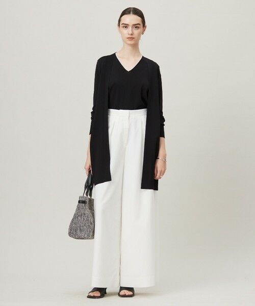 L size ONWARD(大きいサイズ) / エルサイズオンワード カーディガン・ボレロ | 【洗える】シンセティックハイゲージ ロングカーディガン | 詳細1