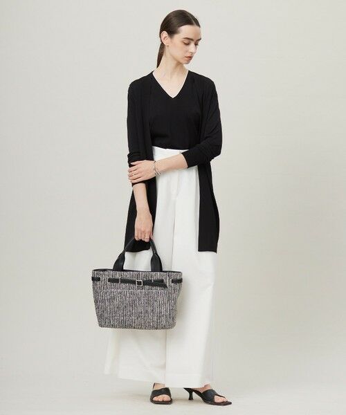 L size ONWARD(大きいサイズ) / エルサイズオンワード カーディガン・ボレロ | 【洗える】シンセティックハイゲージ ロングカーディガン | 詳細2