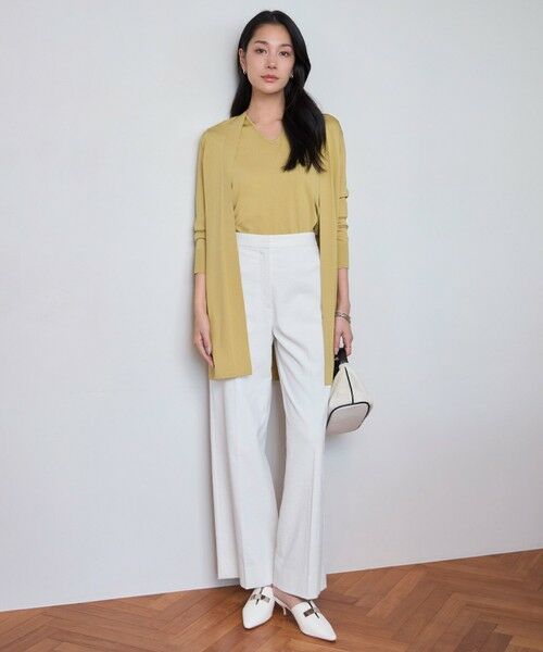 L size ONWARD(大きいサイズ) / エルサイズオンワード カーディガン・ボレロ | 【洗える】シンセティックハイゲージ ロングカーディガン | 詳細6