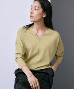 L size ONWARD(大きいサイズ) / エルサイズオンワード ニット・セーター | 【洗える】シンセティックハイゲージ Vネックニット