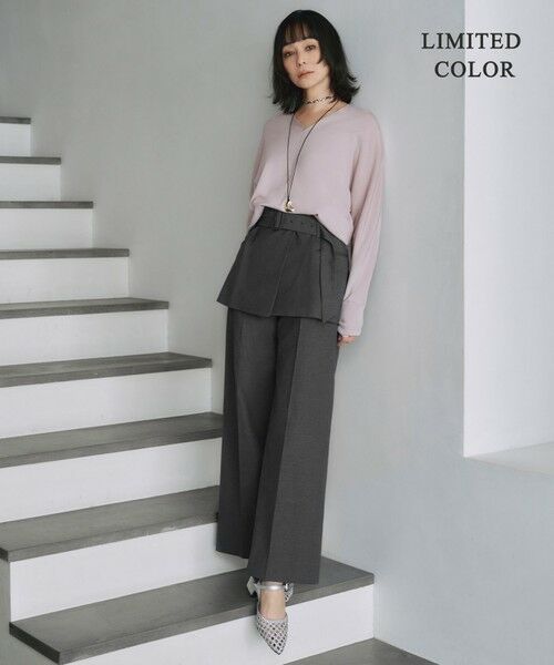 L size ONWARD(大きいサイズ) / エルサイズオンワード ニット・セーター | 【洗える】シンセティックハイゲージ Vネックニット | 詳細10