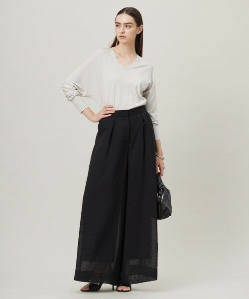 L size ONWARD(大きいサイズ) / エルサイズオンワード ニット・セーター | 【洗える】シンセティックハイゲージ Vネックニット | 詳細19